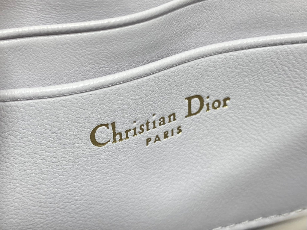 Dior 25S Talk Phone Pouch 21 in Pale Lilac Calfskin Gold Hardware