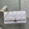 Dior 25S Talk Phone Pouch 21 in Pale Lilac Calfskin Gold Hardware