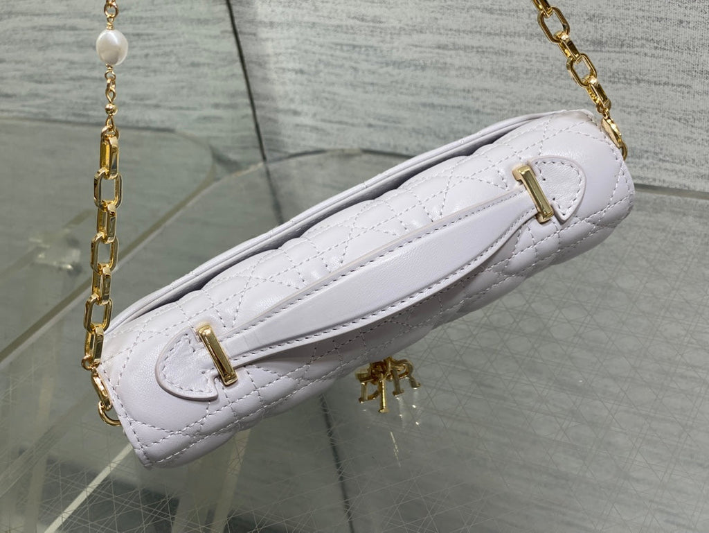 Dior 25S Talk Phone Pouch 21 in Pale Lilac Calfskin Gold Hardware