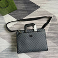 Gucci Briefcase 40 with Interlocking G Black Canvas Bag