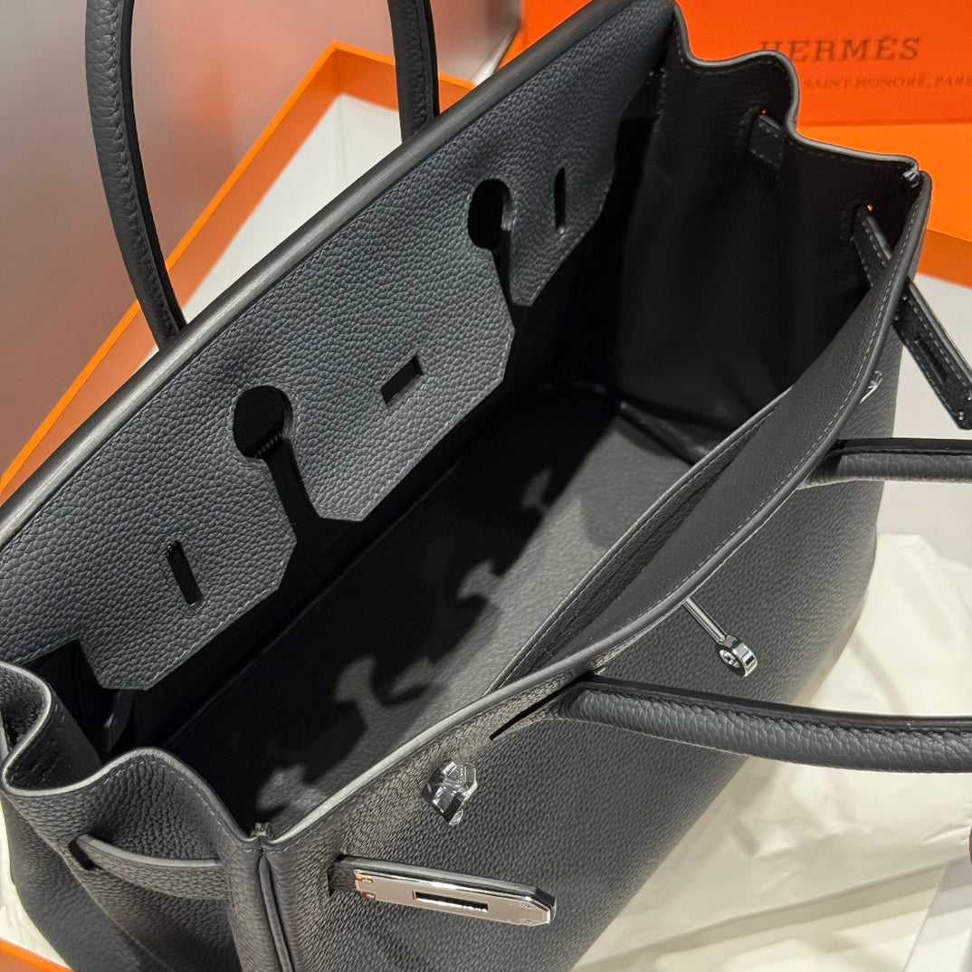 Hermes Birkin 30cm Graphite Gray Togo Silver Hardware Bag